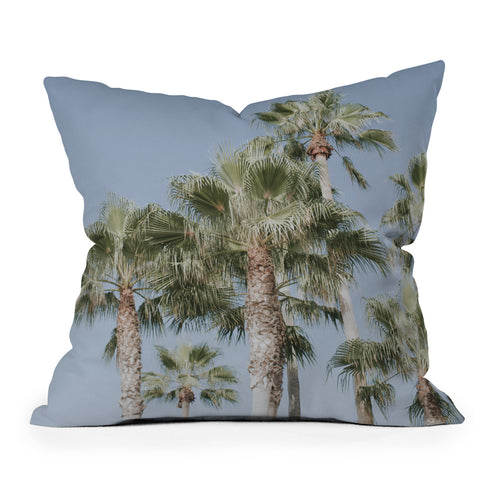 Hello Twiggs Five Palm Trees Outdoor Throw Pillow