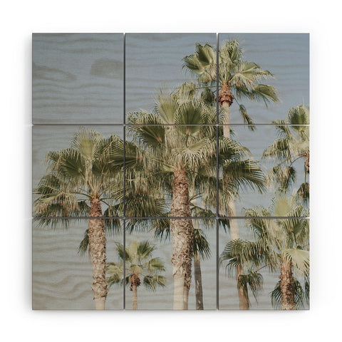 Hello Twiggs Five Palm Trees Wood Wall Mural