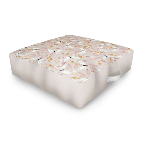 Hello Twiggs Floral Butterfly Outdoor Floor Cushion