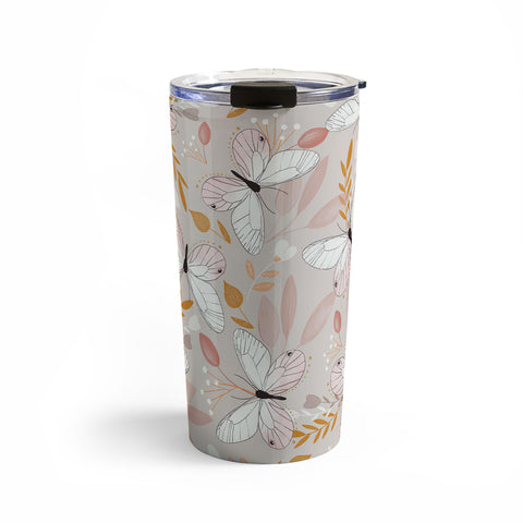 Hello Twiggs Floral Butterfly Travel Mug