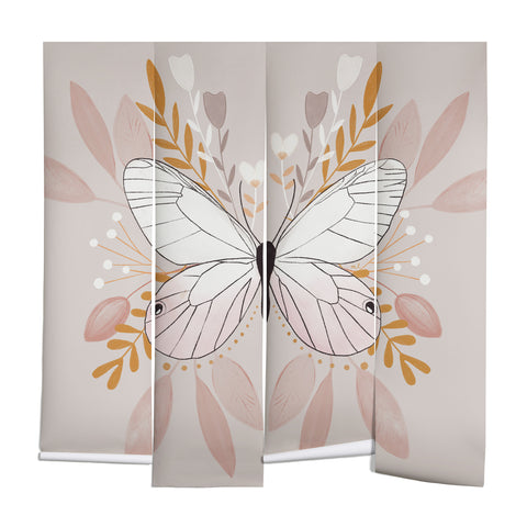 Hello Twiggs Floral Butterfly Wall Mural