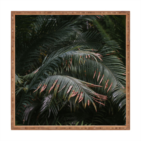 Hello Twiggs Green and Gold Square Tray