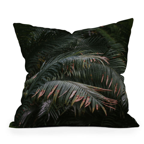 Hello Twiggs Green and Gold Outdoor Throw Pillow