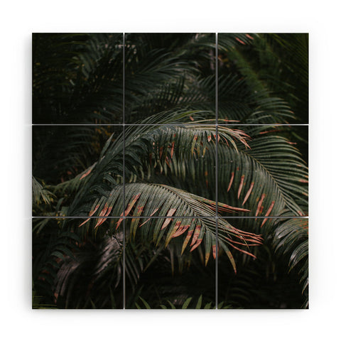 Hello Twiggs Green and Gold Wood Wall Mural