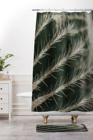 Hello Twiggs Green Cactus Shower Curtain And Mat