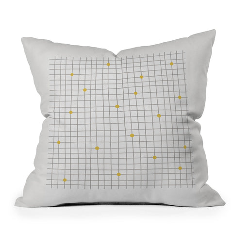 Hello Twiggs Grid and Dots Outdoor Throw Pillow