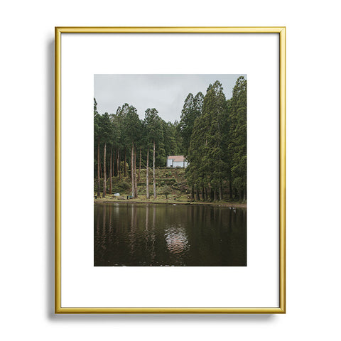 Hello Twiggs Lake House Metal Framed Art Print