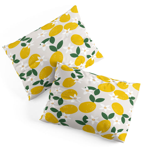 Hello Twiggs Lemons and Flowers Pillow Shams