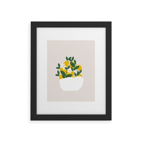 Hello Twiggs Lemons and Flowers Framed Art Print