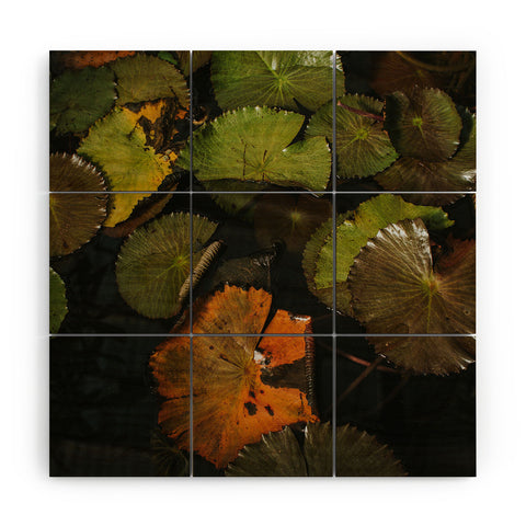 Hello Twiggs Lily Pads Wood Wall Mural