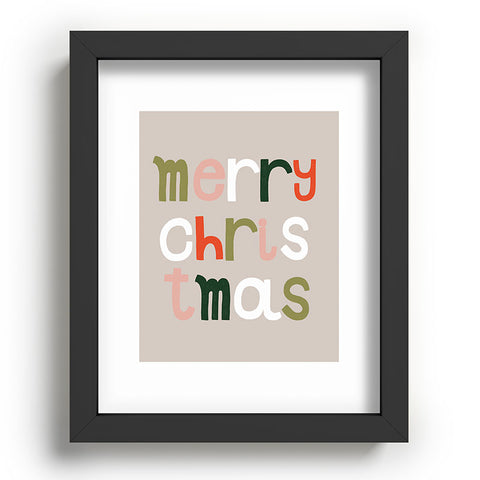 Hello Twiggs Merry Merry Christmas Recessed Framing Rectangle
