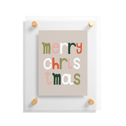 Hello Twiggs Merry Merry Christmas Floating Acrylic Print