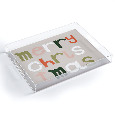 Hello Twiggs Merry Merry Christmas Acrylic Tray