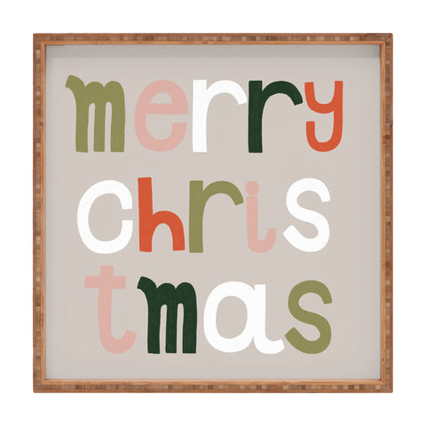 Hello Twiggs Merry Merry Christmas Square Tray