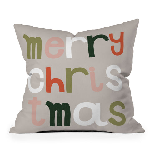 Hello Twiggs Merry Merry Christmas Throw Pillow