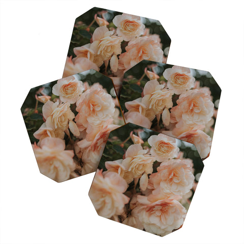Hello Twiggs Peach Soft Flowers Coaster Set