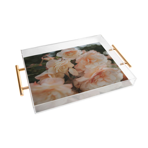 Hello Twiggs Peach Soft Flowers Acrylic Tray