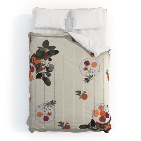 Hello Twiggs Peaches and Flowers Comforter