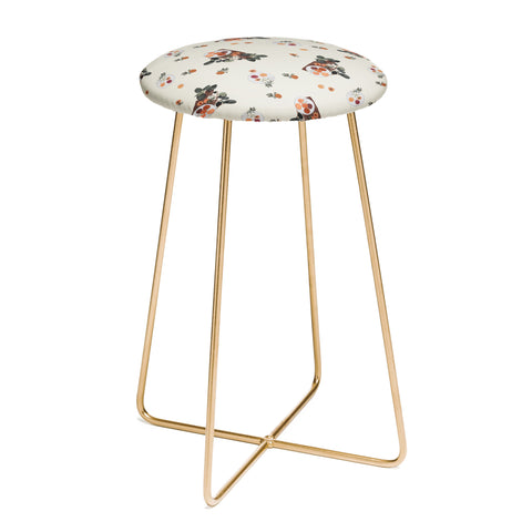 Hello Twiggs Peaches and Flowers Counter Stool
