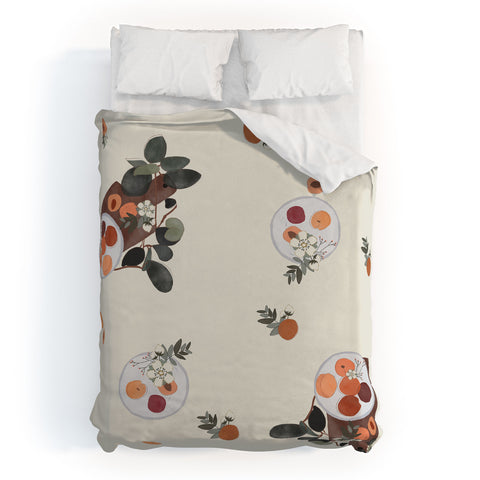 Hello Twiggs Peaches and Flowers Duvet Cover