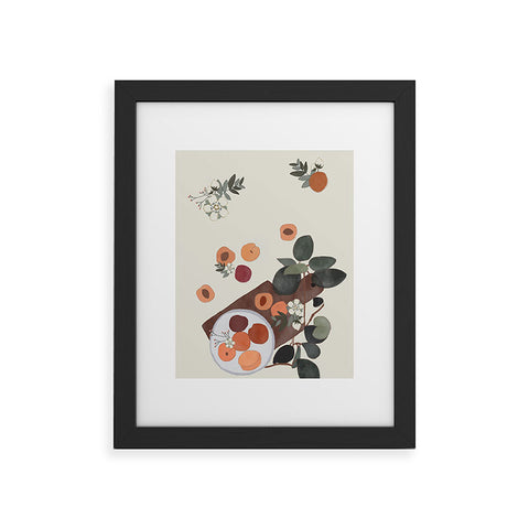 Hello Twiggs Peaches and Flowers Framed Art Print