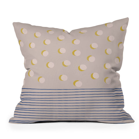 Hello Twiggs Pinecones and Stripes Outdoor Throw Pillow