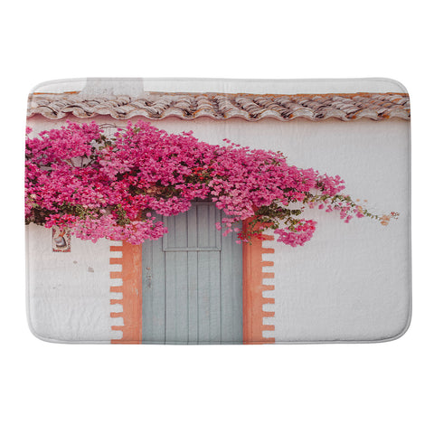 Hello Twiggs Pink Bougainvillea Door Memory Foam Bath Mat