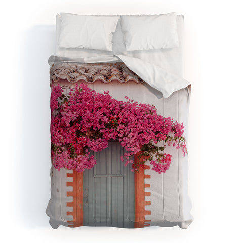 Hello Twiggs Pink Bougainvillea Door Comforter