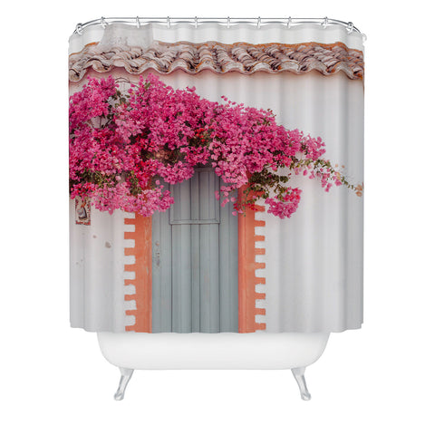 Hello Twiggs Pink Bougainvillea Door Shower Curtain