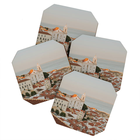 Hello Twiggs Pink Sunset in Lisbon Coaster Set