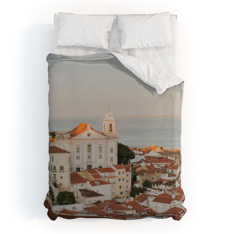 Hello Twiggs Pink Sunset in Lisbon Duvet Cover