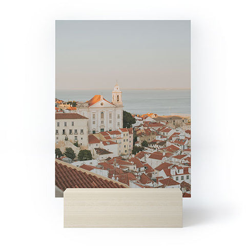 Hello Twiggs Pink Sunset in Lisbon Mini Art Print