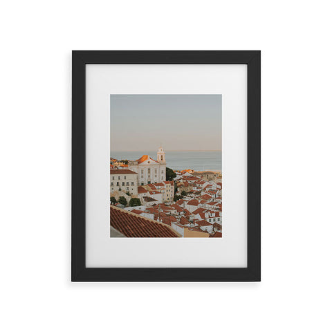 Hello Twiggs Pink Sunset in Lisbon Framed Art Print