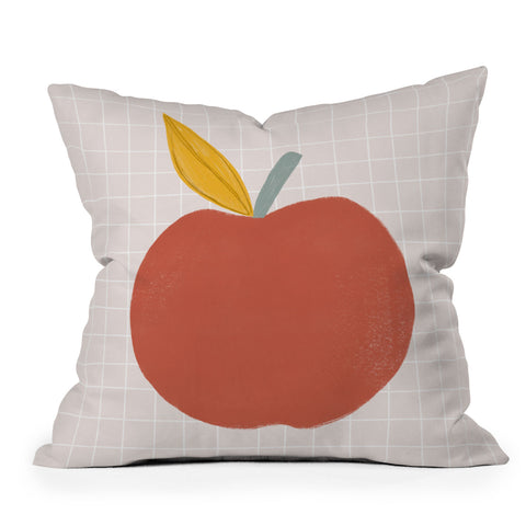 Hello Twiggs Red Apple Outdoor Throw Pillow
