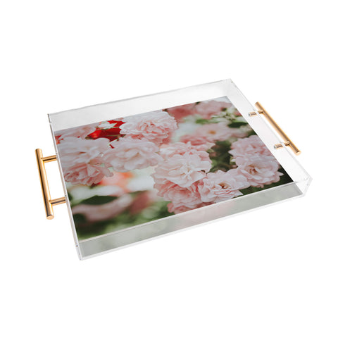 Hello Twiggs Soft Pink Roses Acrylic Tray