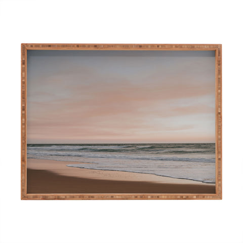 Hello Twiggs Sunset Beach Walking Rectangular Tray