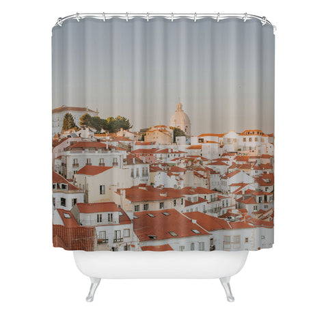 Hello Twiggs Sunset in Lisbon Shower Curtain
