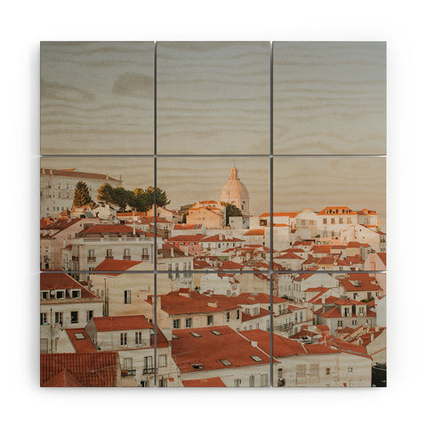 Hello Twiggs Sunset in Lisbon Wood Wall Mural