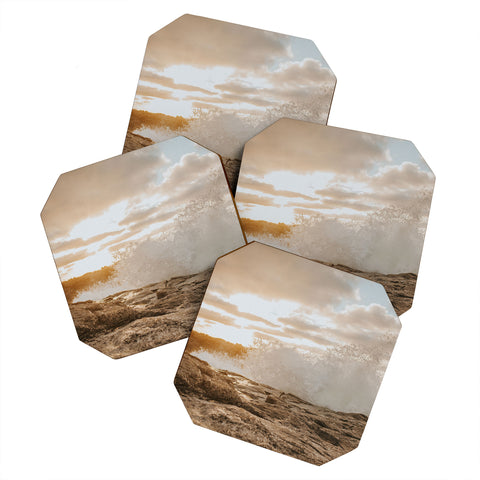 Hello Twiggs Sunset Rough Waves Coaster Set