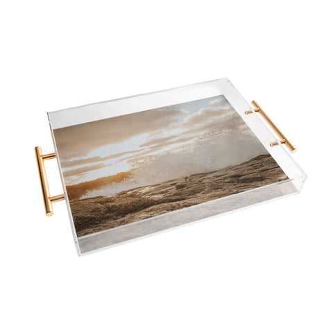 Hello Twiggs Sunset Rough Waves Acrylic Tray