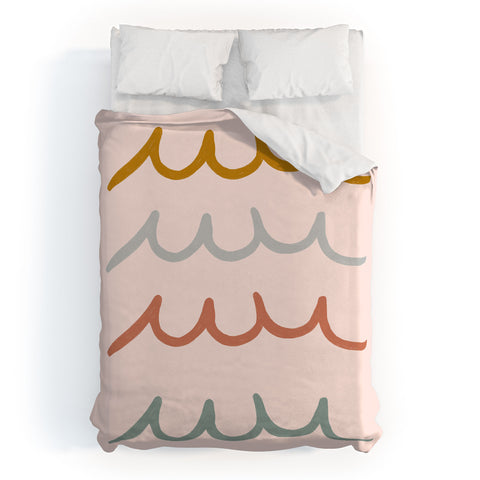 Hello Twiggs Surf Waves Duvet Cover