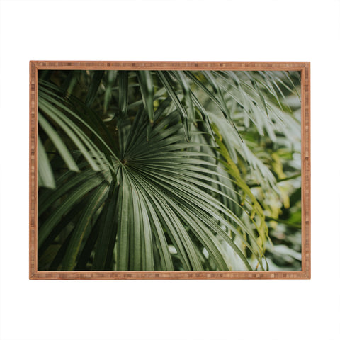 Hello Twiggs Tropical Green Palm Rectangular Tray