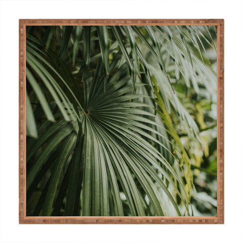 Hello Twiggs Tropical Green Palm Square Tray