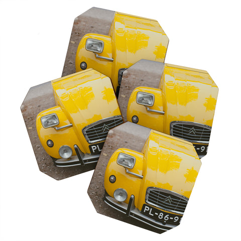 Hello Twiggs Yellow Car Coaster Set