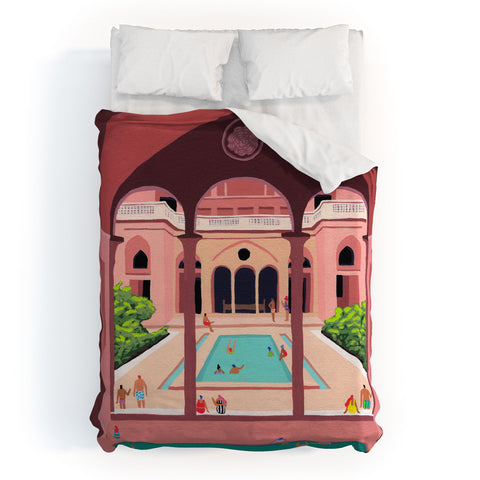 Helo Birdie Abbasian house Duvet Cover