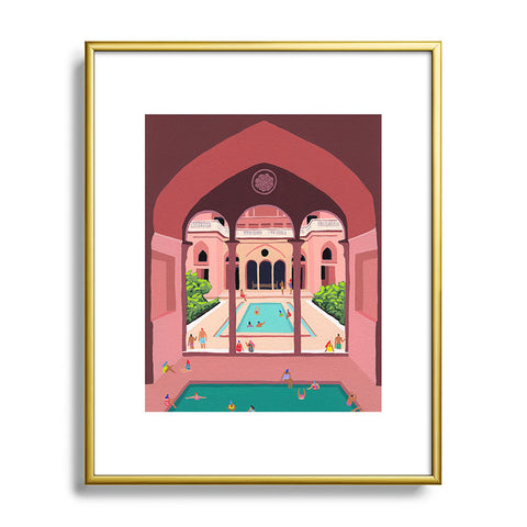 Helo Birdie Abbasian house Metal Framed Art Print