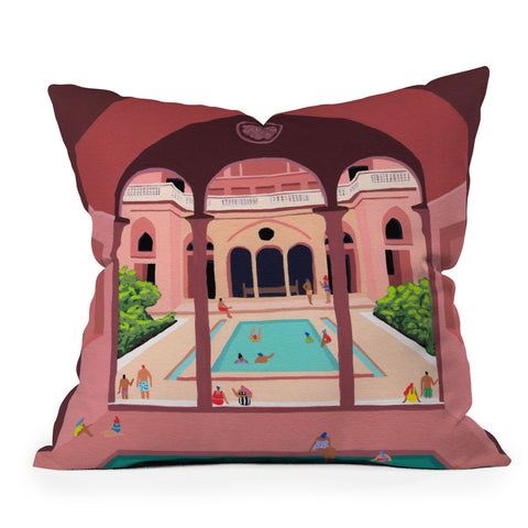Helo Birdie Abbasian house Throw Pillow