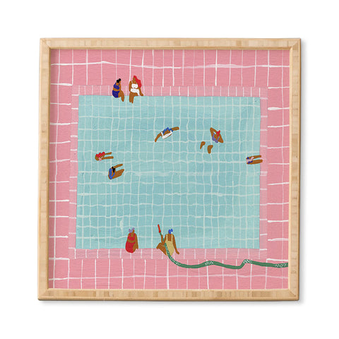 Helo Birdie Aquarius Pool Framed Wall Art