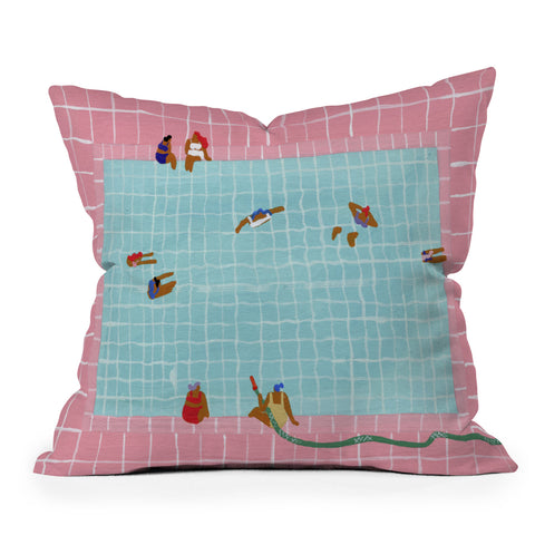 Helo Birdie Aquarius Pool Throw Pillow