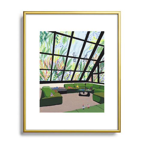 Helo Birdie Atrium Metal Framed Art Print